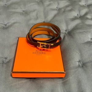 Hermes leather bracelet